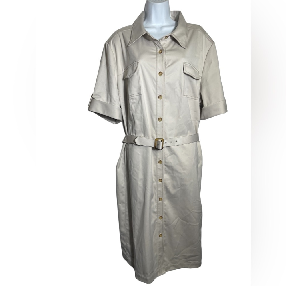 NWT Alex Marie dress size 22W beige tan belted multi-occasion PERFECT 🤎